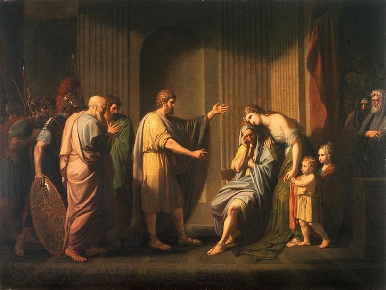 Benjamin West Cleombrotus Ordered into Banishment by Leonidas II, King of Sparta Spain oil painting art